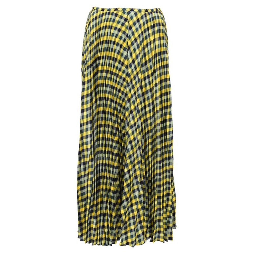 Joseph Abbot Plaid-Print Midi Skirt in Multicolor Silk